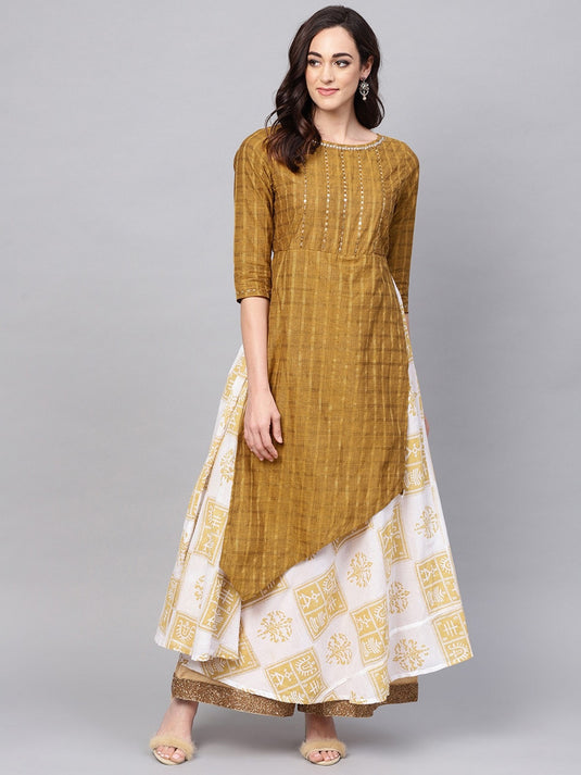 Handloom Lurex Double Layer Kurta