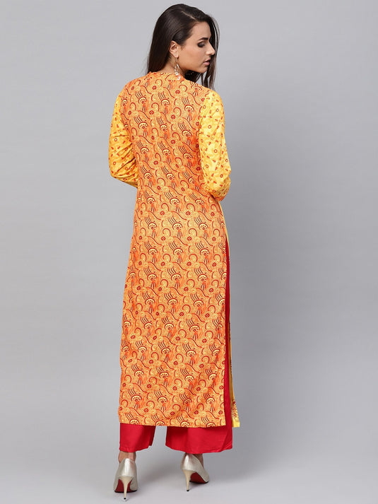 Tribal Print Straight Allover Kurta