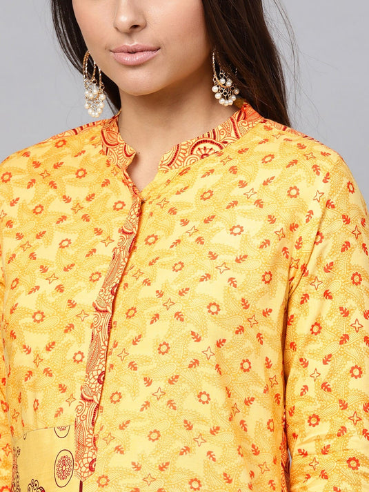 Tribal Print Straight Allover Kurta