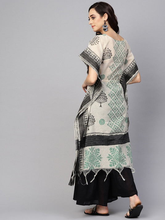 Printed Kaftan Kurta