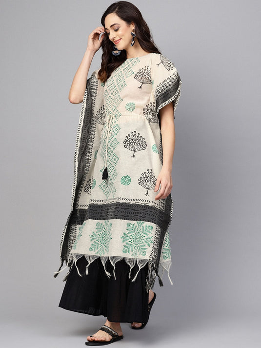 Printed Kaftan Kurta