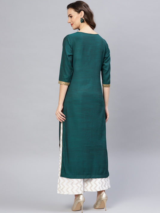 Embroidered Straight Kurta