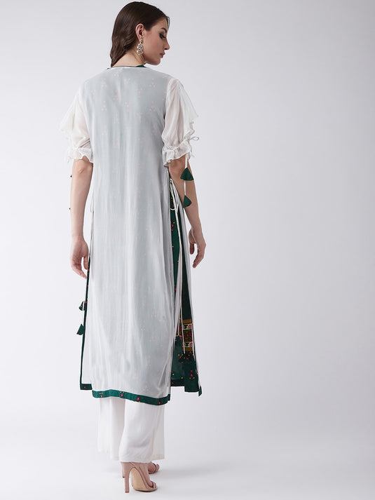 Mughal Kurta With Embroidered Shrug