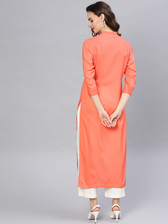 Princess Embroidered Straight Kurta