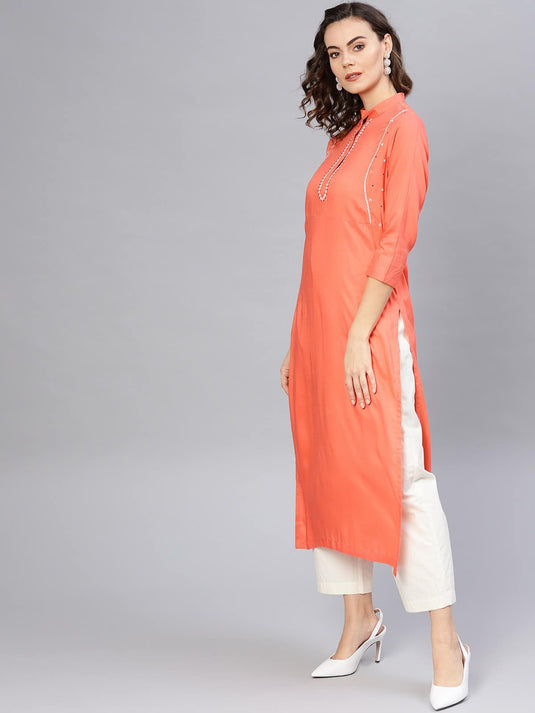 Princess Embroidered Straight Kurta