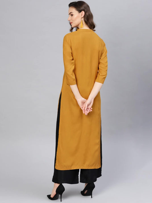 Embroidered Straight Kurta