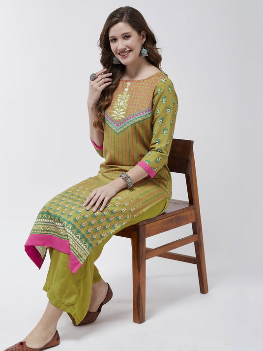 Jaipur Haat V-Shape Placement Kurta