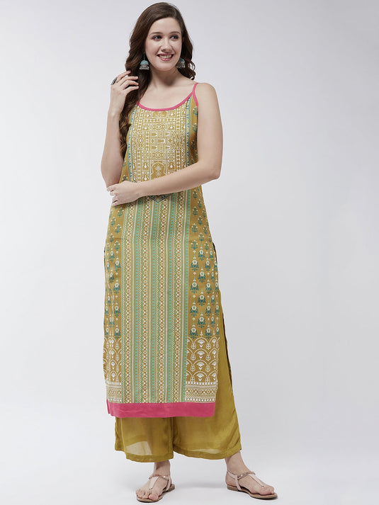 Jaipur Haat Strappy Placement Kurta