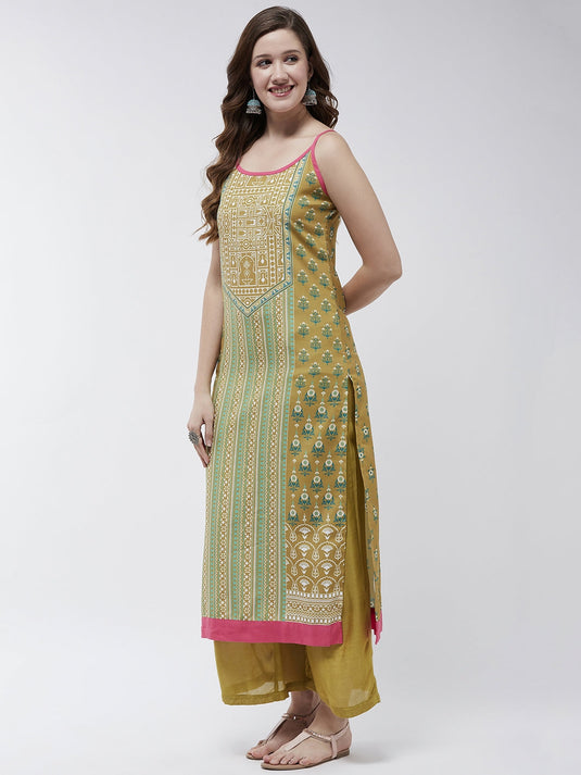 Jaipur Haat Strappy Placement Kurta