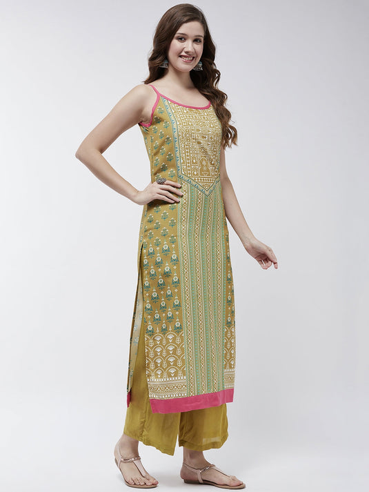 Jaipur Haat Strappy Placement Kurta