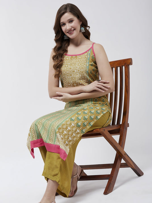 Jaipur Haat Strappy Placement Kurta