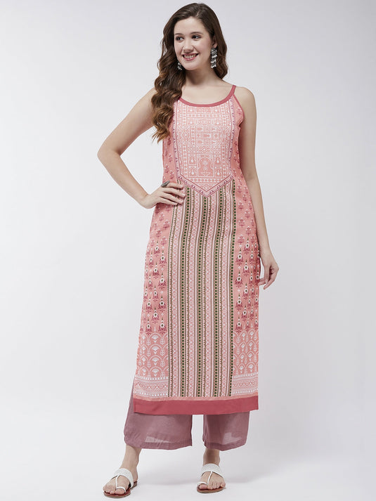 Jaipur Haat Strappy Placement Kurta