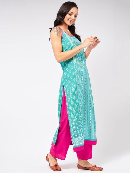 Jaipur Haat Strappy Placement Kurta