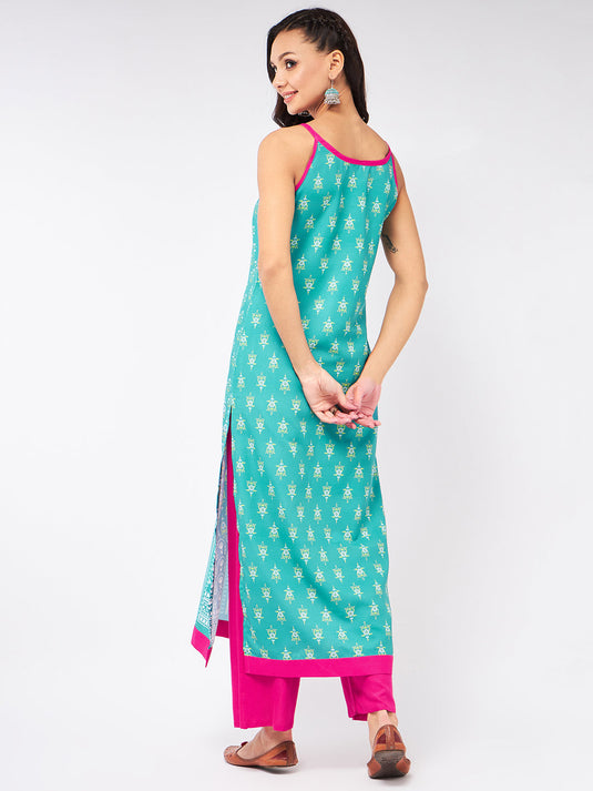 Jaipur Haat Strappy Placement Kurta