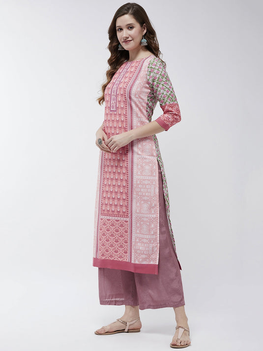 Jaipur Haat Placement Quarter Sleeves Kurta