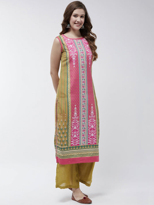 Jaipur Haat Placement Sleeveless Kurta