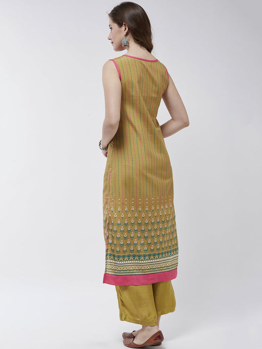 Jaipur Haat Placement Sleeveless Kurta