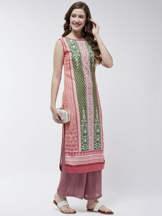 Jaipur Haat Placement Sleeveless Kurta