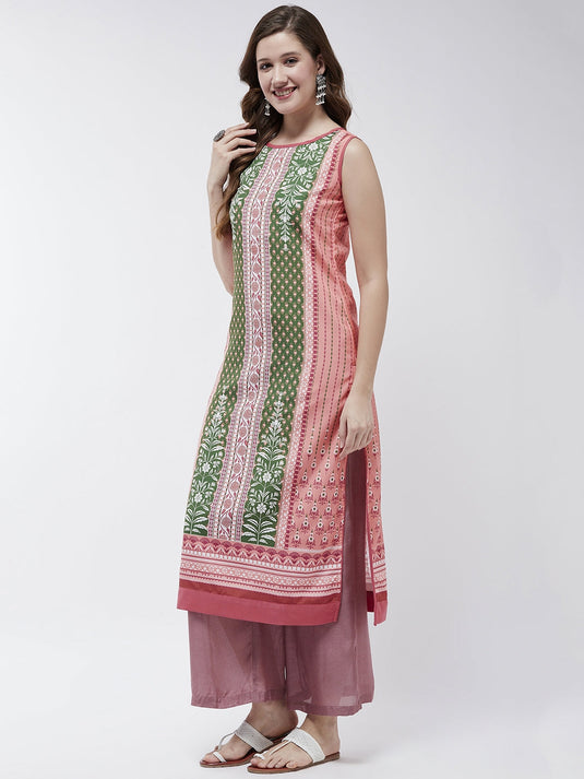 Jaipur Haat Placement Sleeveless Kurta