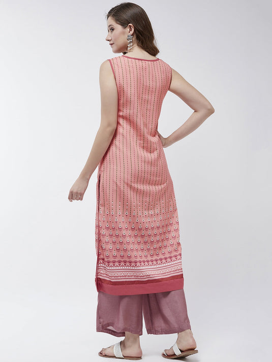 Jaipur Haat Placement Sleeveless Kurta