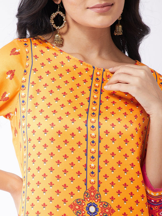 Digital Print Placement Kasturi Kurta