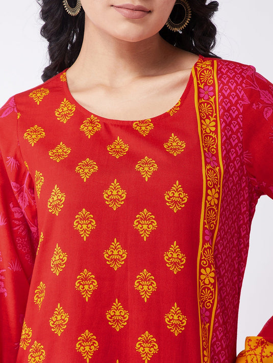 Sindoor Digital Printed Kurta With Full Sleeves