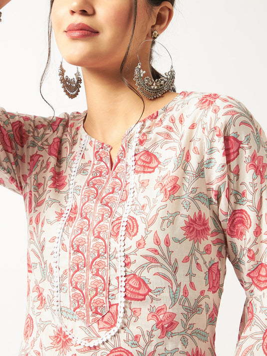 Printed Kurta With Bell Sleeves