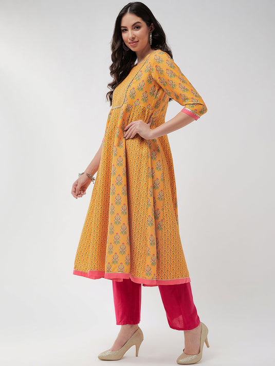 Wedding Inspired Digital Printed Kalidaar Flared Kurta