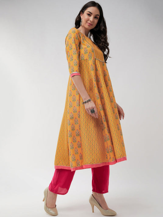 Wedding Inspired Digital Printed Kalidaar Flared Kurta