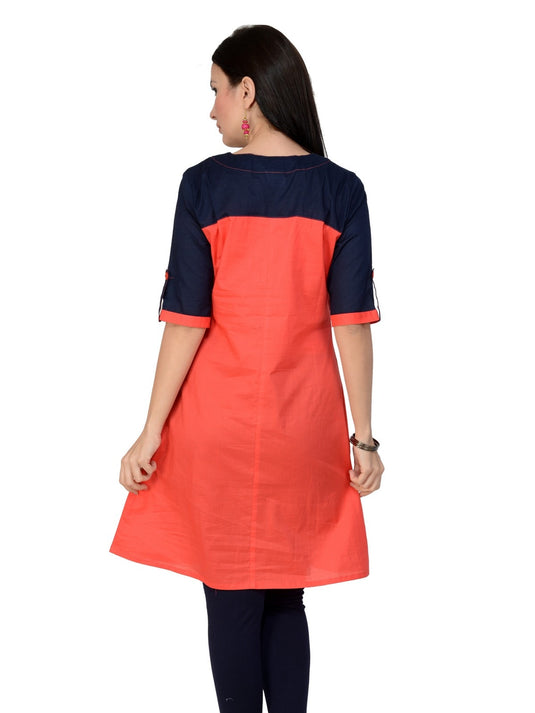 Pannkh Casual Half Sleeve Solid Women's Kurti