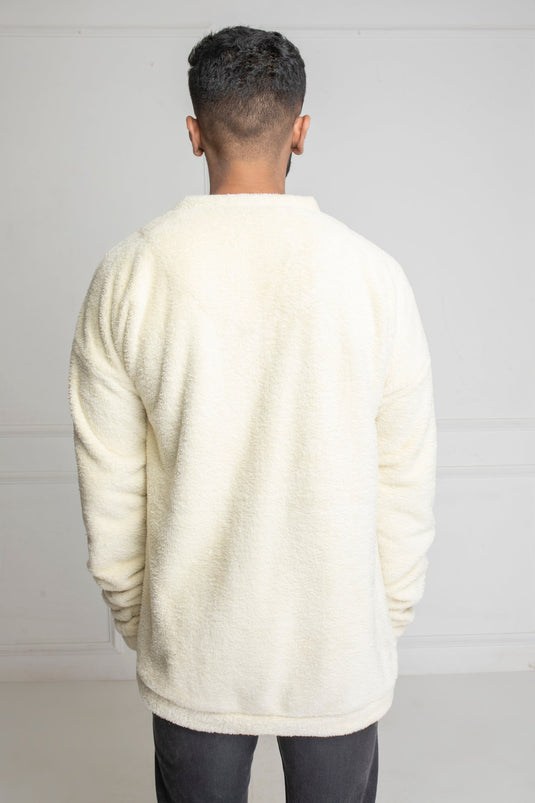 Ivory Fur Oversized Pullover