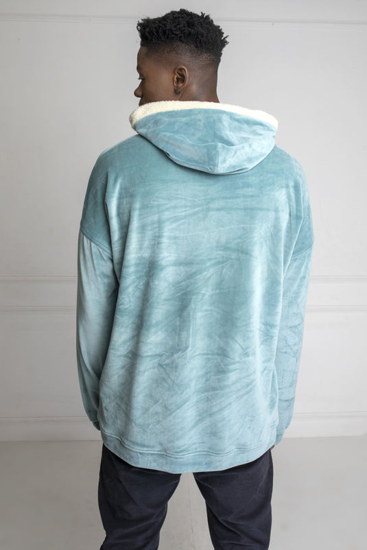 Turquoise Oversized Hoodie