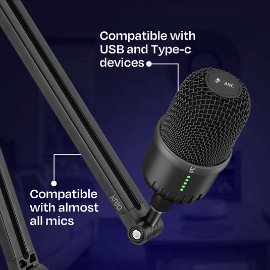 RecRod Condenser Mic + Boom arm Combo Kreo