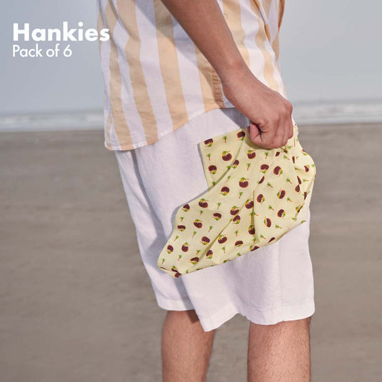 TBC! The Boss Collection! + Beach Please! Unisex Hankies, 100% Organic Cotton, Pack of 6