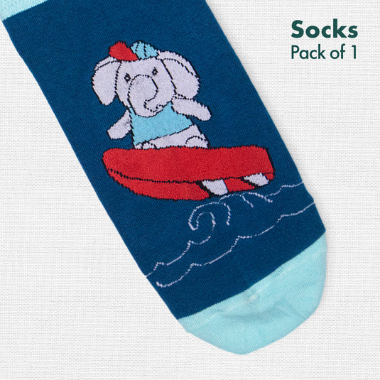 CEO! Chief Elephant Officer! Unisex Socks, 100% Organic Cotton, Ankle Length, Pack of 1