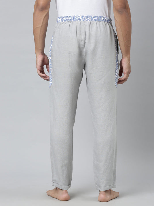 Ecentric-Mumbai Indians Official Men Grey Hemp Lounge Pant