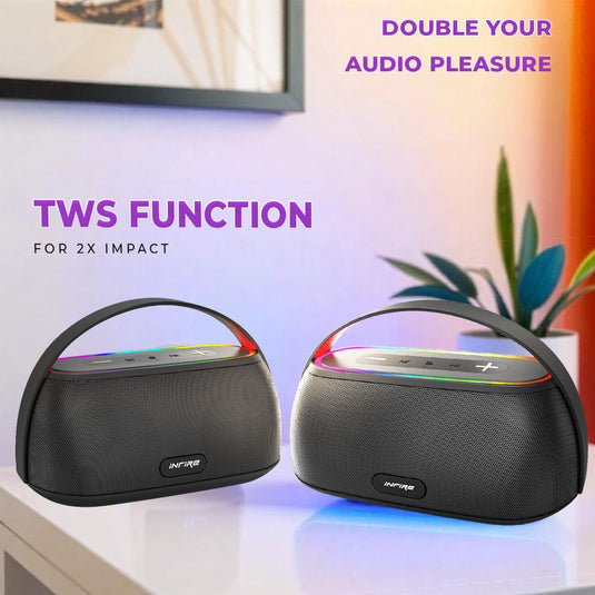 iNFiRe FireBeatz 14W Portable BT RGB Speaker Upto 8 Hrs Playtime With 5.4 BT Version, 14 W Bluetooth Speaker