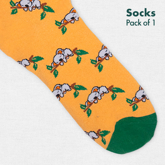 IKR! I Koala Right! Unisex Socks, 100% Organic Cotton, Ankle Length, Pack of 1