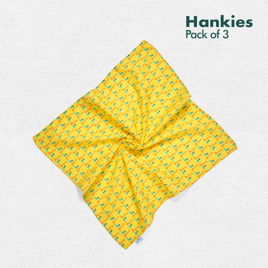 Child-unlock! Unisex Kid's Hankies, 100% Organic Cotton, Pack of 3