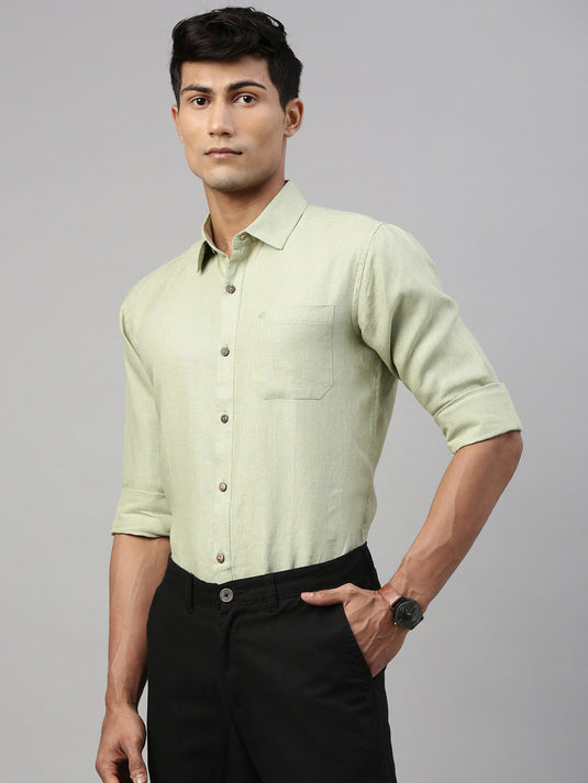 Men Canhamo Pista Hemp Formal Full Sleeve Shirt