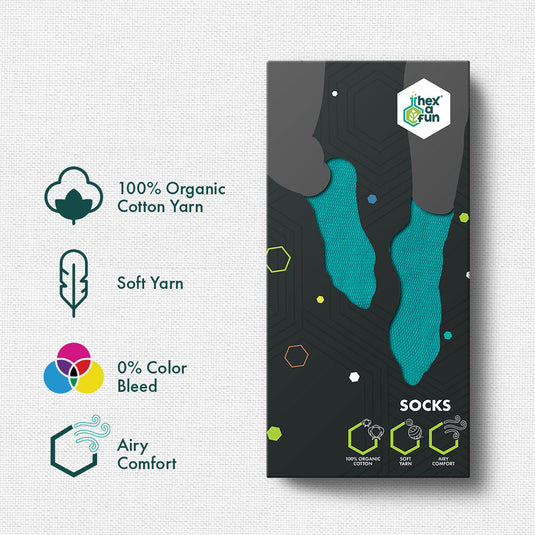 Feeling Blue! Unisex Socks, 100% Organic Cotton, Ankle Length, Pack of 1