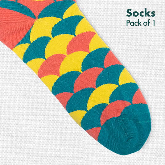 STFU! Semi-circle The Fun Up! Unisex Socks, 100% Organic Cotton, Ankle Length, Pack of 1