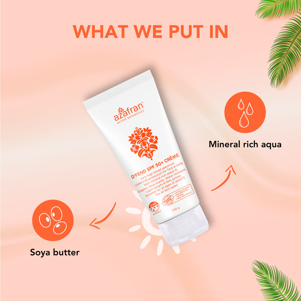 D‚Äôfend SPF 50 Non-toxic plant-based sunscreen