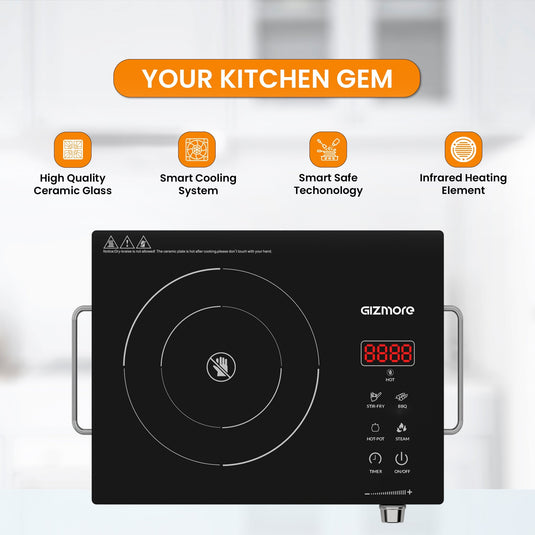 GIZMORE 2200 W Infrared Induction Cooktop