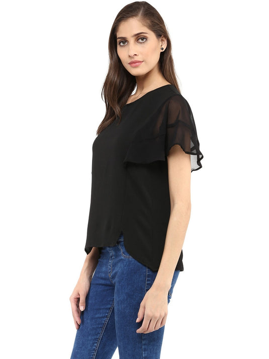 Pannkh Women's Bubble Frill Top