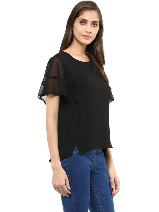 Pannkh Women's Bubble Frill Top