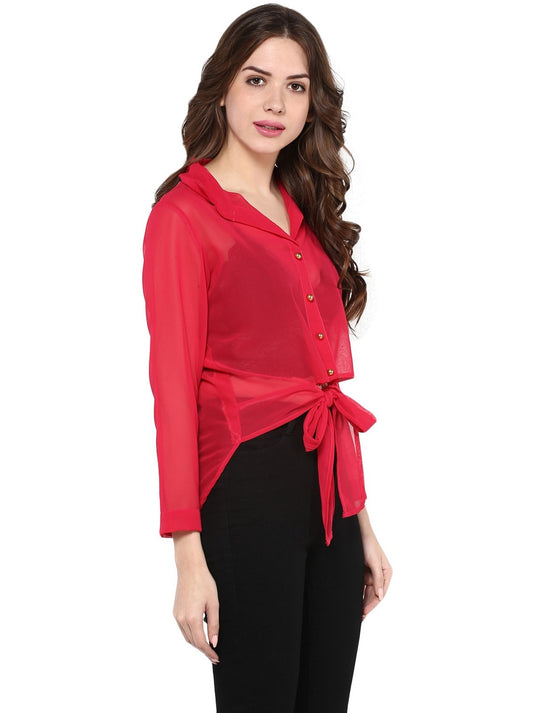 Pannkh Women's Tie Up Top