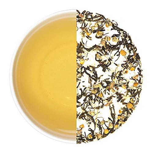 Buy 1 Get 1 Free Teafloor Chamomile Green Tea | Loose Leaf Green Tea | Low Caffeine | Hydrating Properties | Helps in Weight Reduction | Green Tea Blend | 100gm (3.5 Oz) 80 Cups