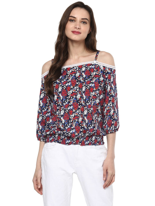 Pannkh Women's Floral Smoking Top