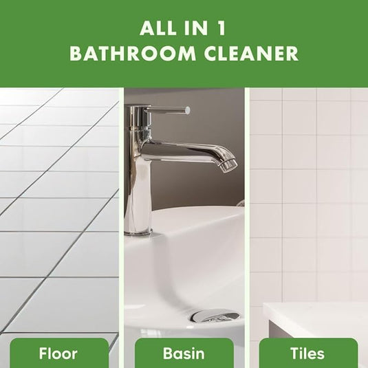 Kleenest Bathroom Cleaner and Toilet Cleaner Combo, Zero Bleach, Plant-Based, Rose Fragrance